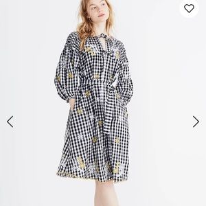 Innika Choo Smocked Gingham Avens Midi Dress